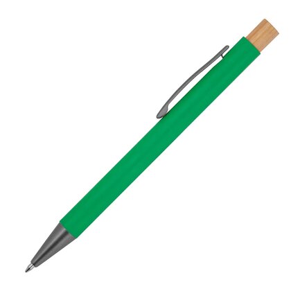 pen made from recycled aluminium with bamboo pusher ROSARIO