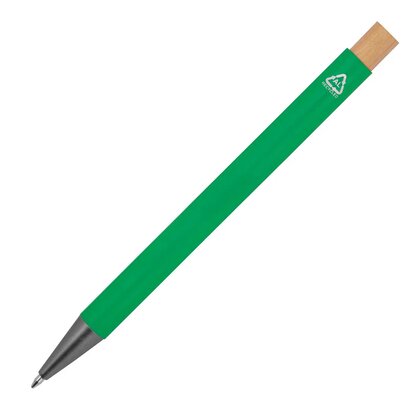 pen made from recycled aluminium with bamboo pusher ROSARIO