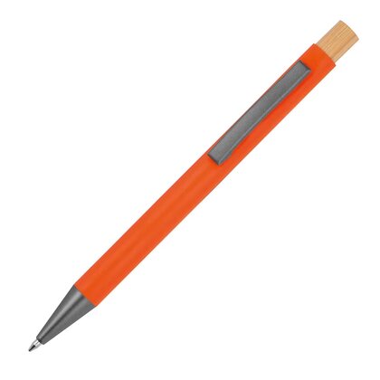 pen made from recycled aluminium with bamboo pusher ROSARIO
