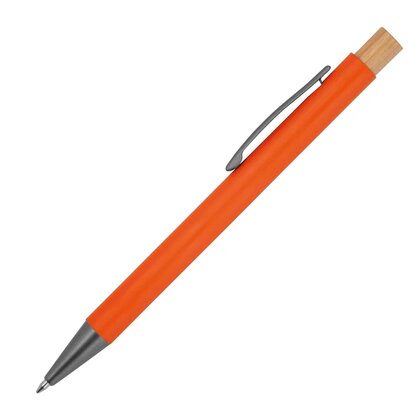 pen made from recycled aluminium with bamboo pusher ROSARIO