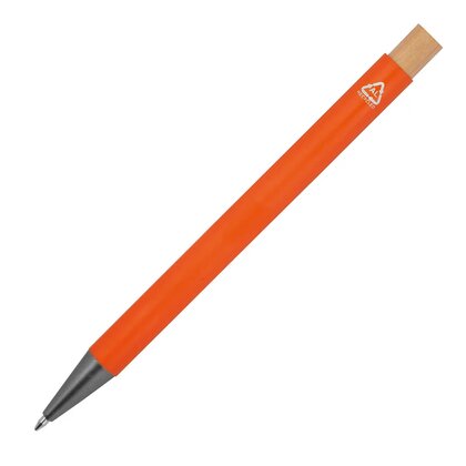 pen made from recycled aluminium with bamboo pusher ROSARIO