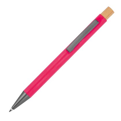 pen made from recycled aluminium with bamboo pusher ROSARIO
