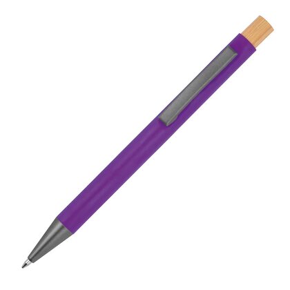 pen made from recycled aluminium with bamboo pusher ROSARIO