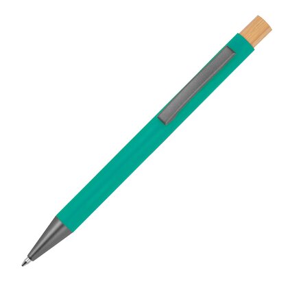 pen made from recycled aluminium with bamboo pusher ROSARIO
