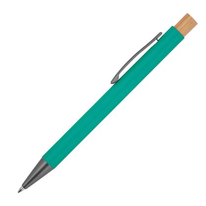 pen made from recycled aluminium with bamboo pusher ROSARIO