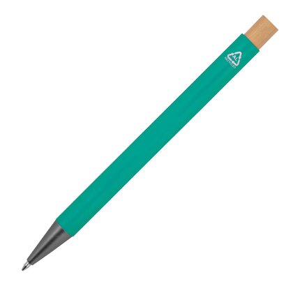 pen made from recycled aluminium with bamboo pusher ROSARIO