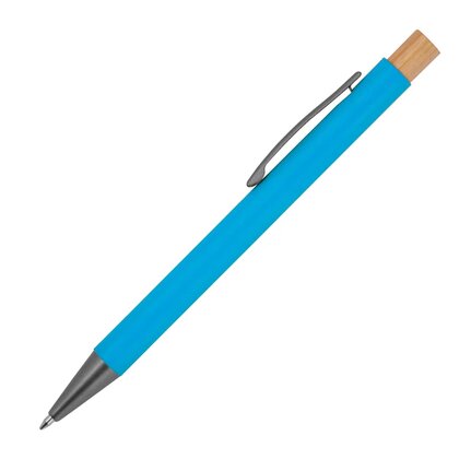 pen made from recycled aluminium with bamboo pusher ROSARIO