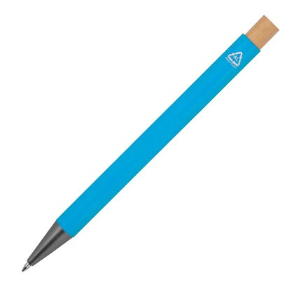 pen made from recycled aluminium with bamboo pusher ROSARIO