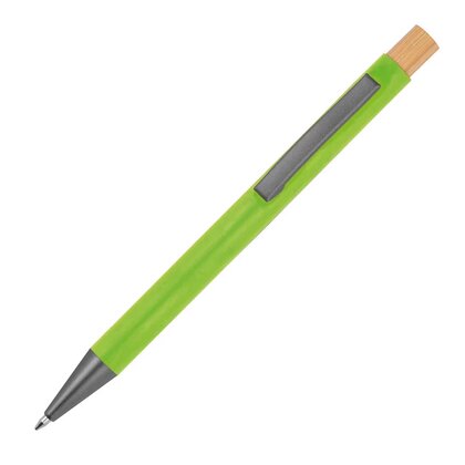 pen made from recycled aluminium with bamboo pusher ROSARIO