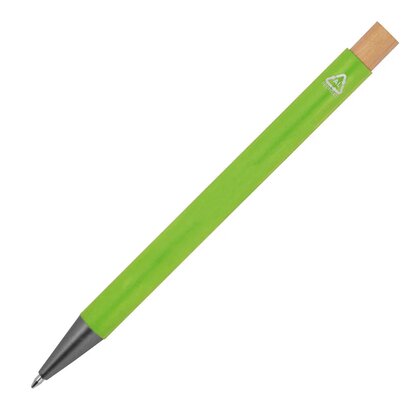 pen made from recycled aluminium with bamboo pusher ROSARIO