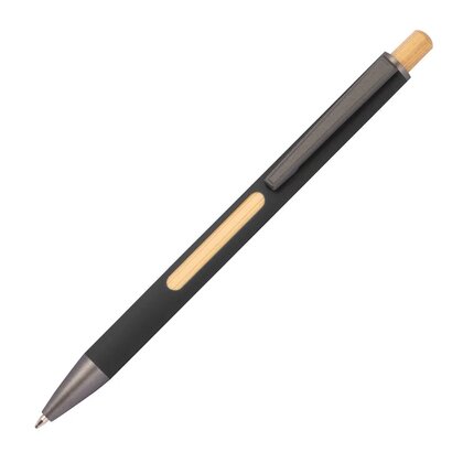 Recycled aluminium pen incl. bamboo window MARIA