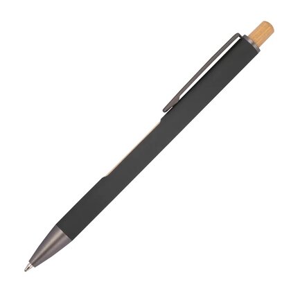 Recycled aluminium pen incl. bamboo window MARIA