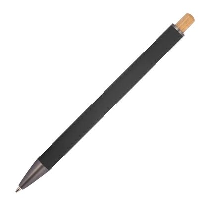 Recycled aluminium pen incl. bamboo window MARIA