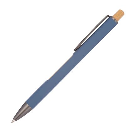 Recycled aluminium pen incl. bamboo window MARIA