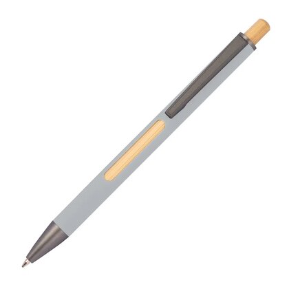 Recycled aluminium pen incl. bamboo window MARIA