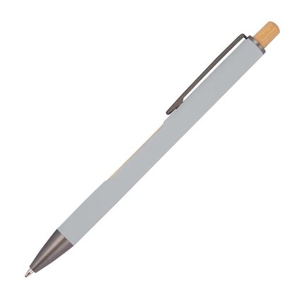 Recycled aluminium pen incl. bamboo window MARIA