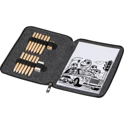 Colouring set in felt case FRITZ