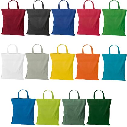 Cotton bag with short handles MARSHALL