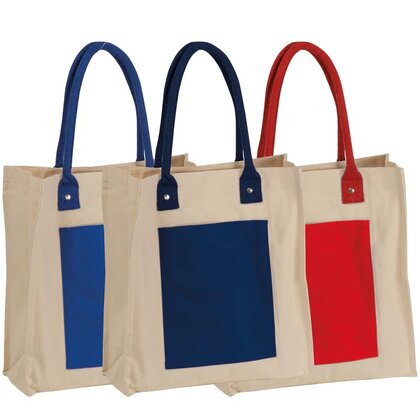 Canvas shopper with long handles RODOLFO