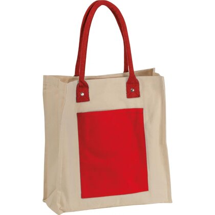 Canvas shopper with long handles RODOLFO