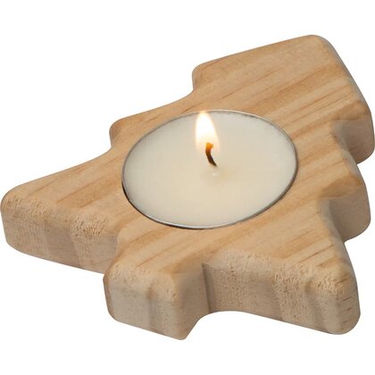 Wooden tea light holder BALTASAR