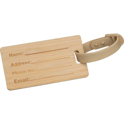 Bamboo luggage tag CIRO