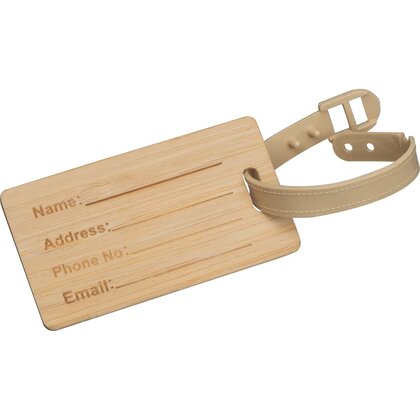 Bamboo luggage tag CIRO