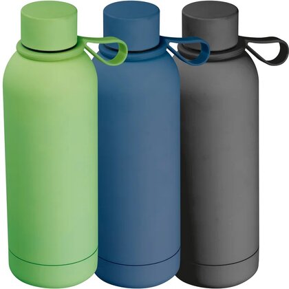 Rubberised drinking bottle with loop, 500 ml KENDRA