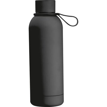 Rubberised drinking bottle with loop, 500 ml KENDRA