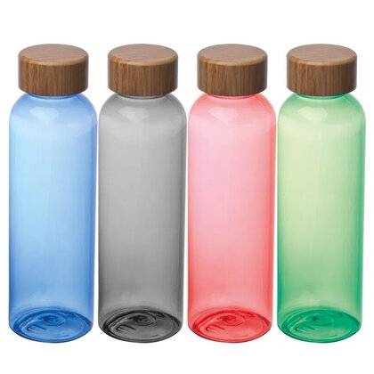 PET drinking bottle with bamboo lid, 500ml SAMBOR