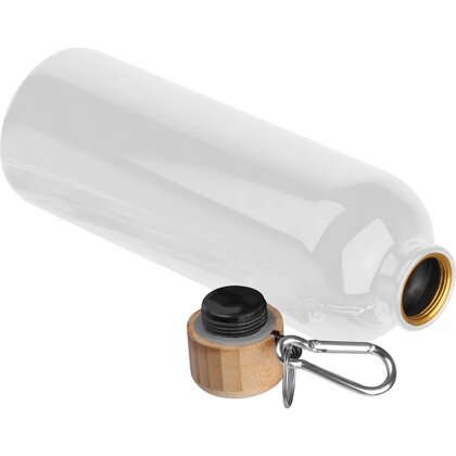 Stainless steel drinking bottle with carabiner, 750ml RUTH