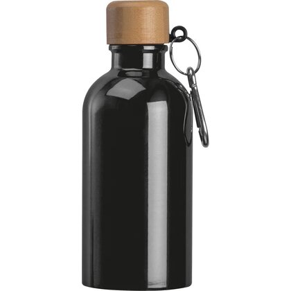 Stainless steel drinking bottle with carabiner, 400ml MARILYN