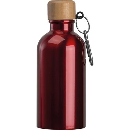 Stainless steel drinking bottle with carabiner, 400ml MARILYN