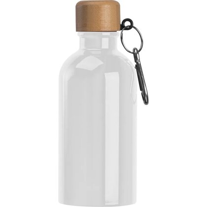 Stainless steel drinking bottle with carabiner, 400ml MARILYN