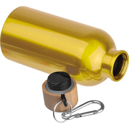 Stainless steel drinking bottle with carabiner, 400ml MARILYN