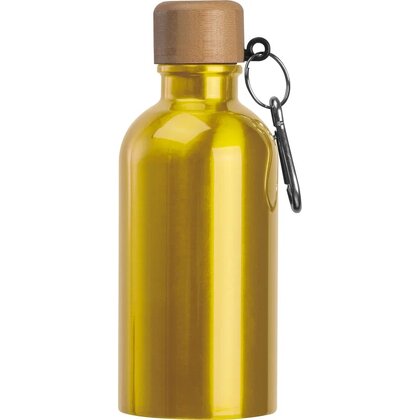 Stainless steel drinking bottle with carabiner, 400ml MARILYN