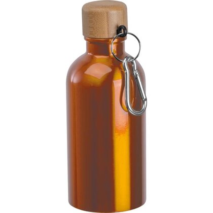 Stainless steel drinking bottle with carabiner, 400ml MARILYN