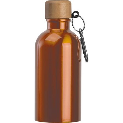 Stainless steel drinking bottle with carabiner, 400ml MARILYN