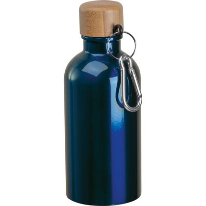 Stainless steel drinking bottle with carabiner, 400ml MARILYN