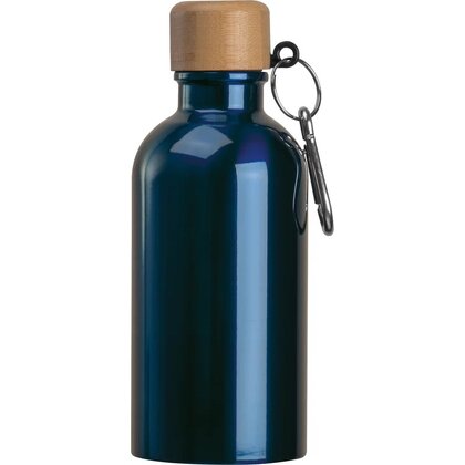 Stainless steel drinking bottle with carabiner, 400ml MARILYN