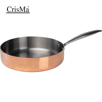 CrisMa copper frying pan with high rim BERTHA