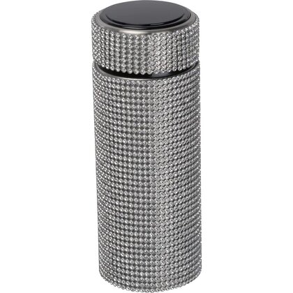 Small stainless steel drinking bottle with rhinestone accents EDWARD