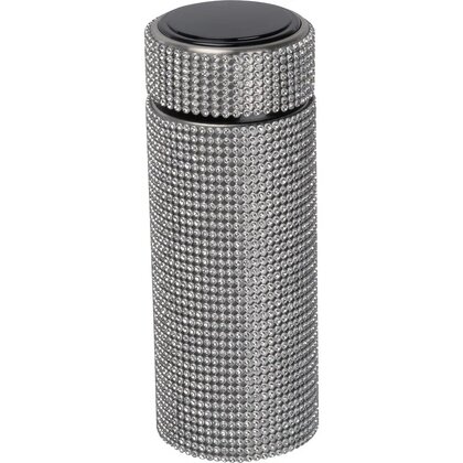 Small stainless steel drinking bottle with rhinestone accents EDWARD
