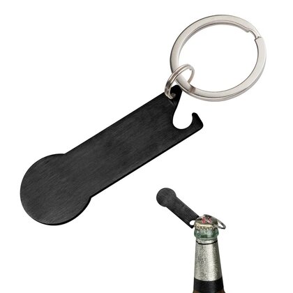 Keyring with shopping cart chip RODNEY