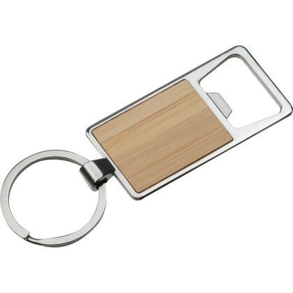 Bamboo key ring with bottle opener MATTIA