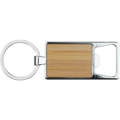 Bamboo key ring with bottle opener MATTIA