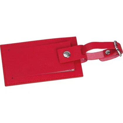 Faux leather luggage tag AMALIA