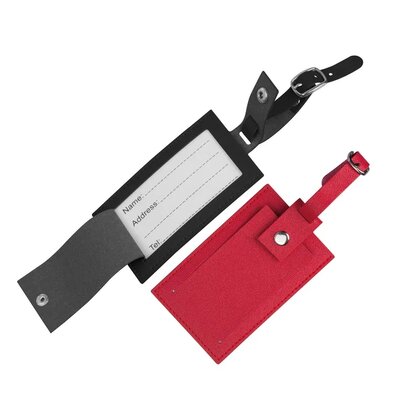 Faux leather luggage tag AMALIA