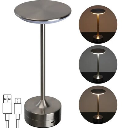 Stainless steel table lamp SYLWAN