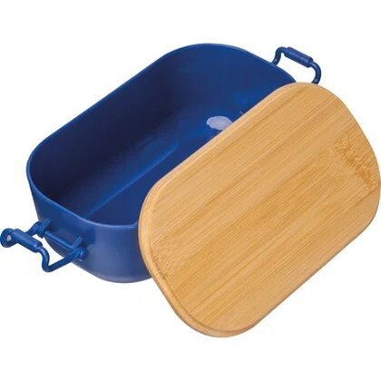 Lunchbox with bamboo lid and clamp closure. JAVIER